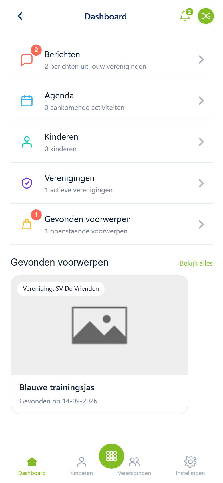 Clubshare mobiele app in telefoonframe
